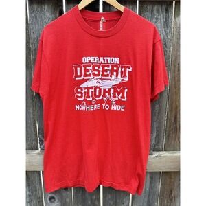 Vintage 90s Operation Desert Storm No Where To Hide T-shirt Single Stitch XL
